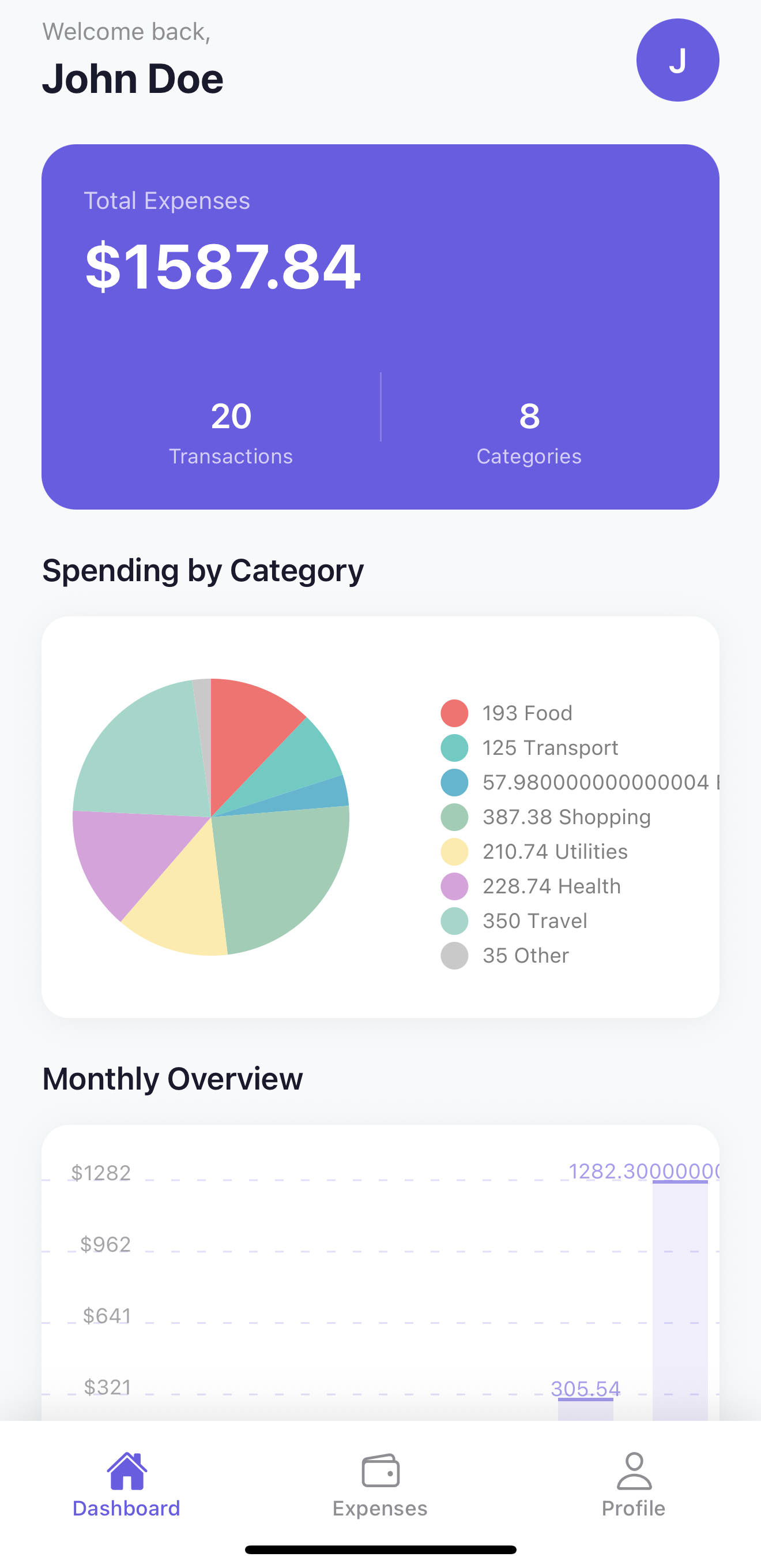 Expense Tracker screenshot 1